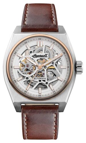 Ingersoll I14302 THE VERT Automatic (43mm) Silver Skeleton Watch