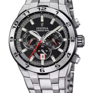 Festina F20670/6 Men's Chrono Bike 2024 (44.5mm) Black Dial Watch