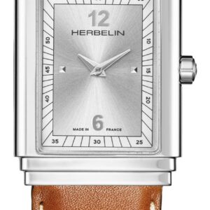 Herbelin 17567AP22GD Art Deco (27mm) Silver Dial / Brown Watch