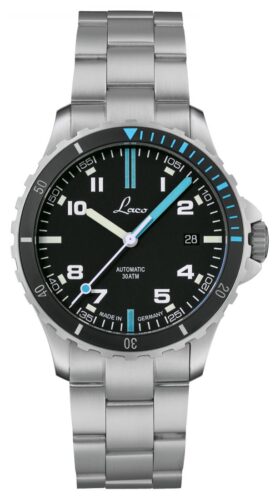 Laco 862133.MB Atlantik Automatic (39mm) Black & Blue Dial Watch