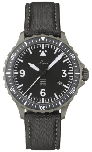 Laco 862164 Hamburg DIN 8330 (43.5mm) Black Dial / Black Watch