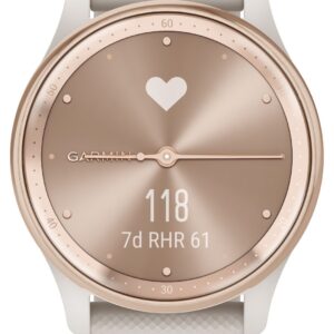 Garmin 010-02665-01 Vivomove Trend Peach Gold Stainless Watch