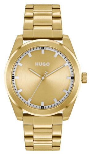 HUGO 1530354 Men's #BRIGHT (42mm) Gold Dial / Gold-Tone Watch