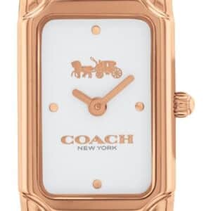 Coach 14504283 Women's Cadie White Rectangle Dial / White Watch