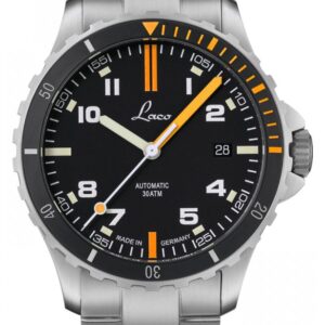 Laco 862132.MB Mojave Automatic (39mm) Black & Orange Dial Watch