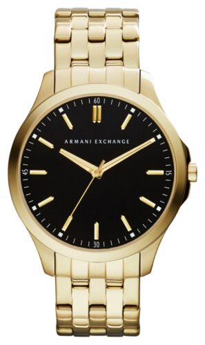 Armani Exchange AX2145 Men's Black Dial Gold Tone Watch