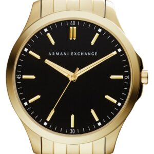 Armani Exchange AX2145 Men's Black Dial Gold Tone Watch