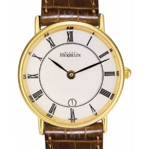 Herbelin 16845P08MA Women's Gold Plated Classic Leather Watch