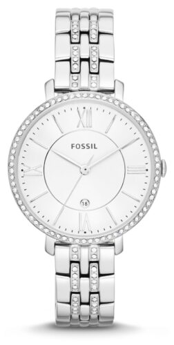 Fossil ES3545 Women's Jacqueline Silver Dial Crystal Set Watch