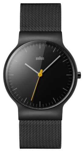 Braun BN0211BKMHG Men's Black Mesh Strap Black Dial Watch