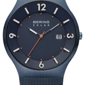 Bering 14440-393 Men's Solar Blue Milanese Mesh Strap Watch