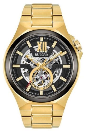 Bulova 98A178 Men's Automatic Gold Pvd Plated Watch